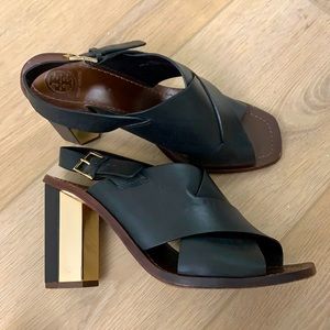 Tory Burch with gold heel detail
